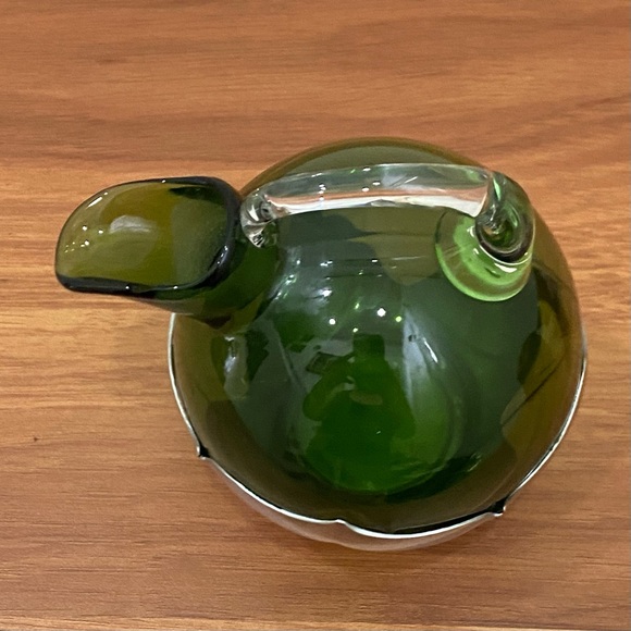 MCM Mid Century Modern FARBER BROS. Krome Kraft Green 4.5" Small Pitcher Jug - Picture 3 of 12